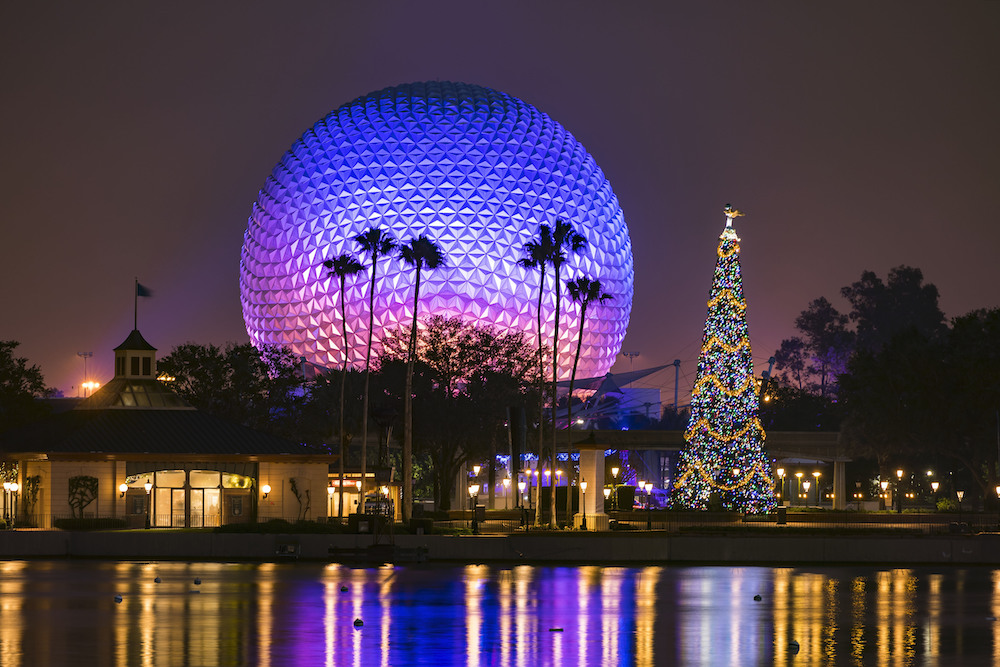 Epcot at Christmas Time