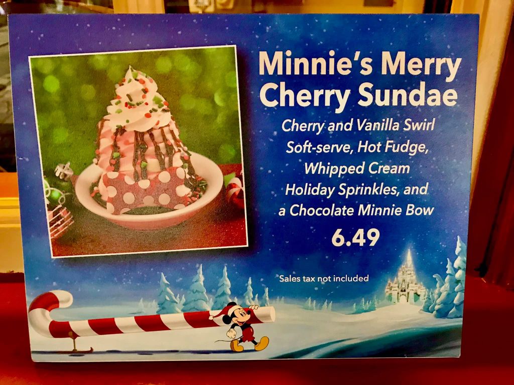 Minnie's Merry Cherry Sundae at Walt Disney World