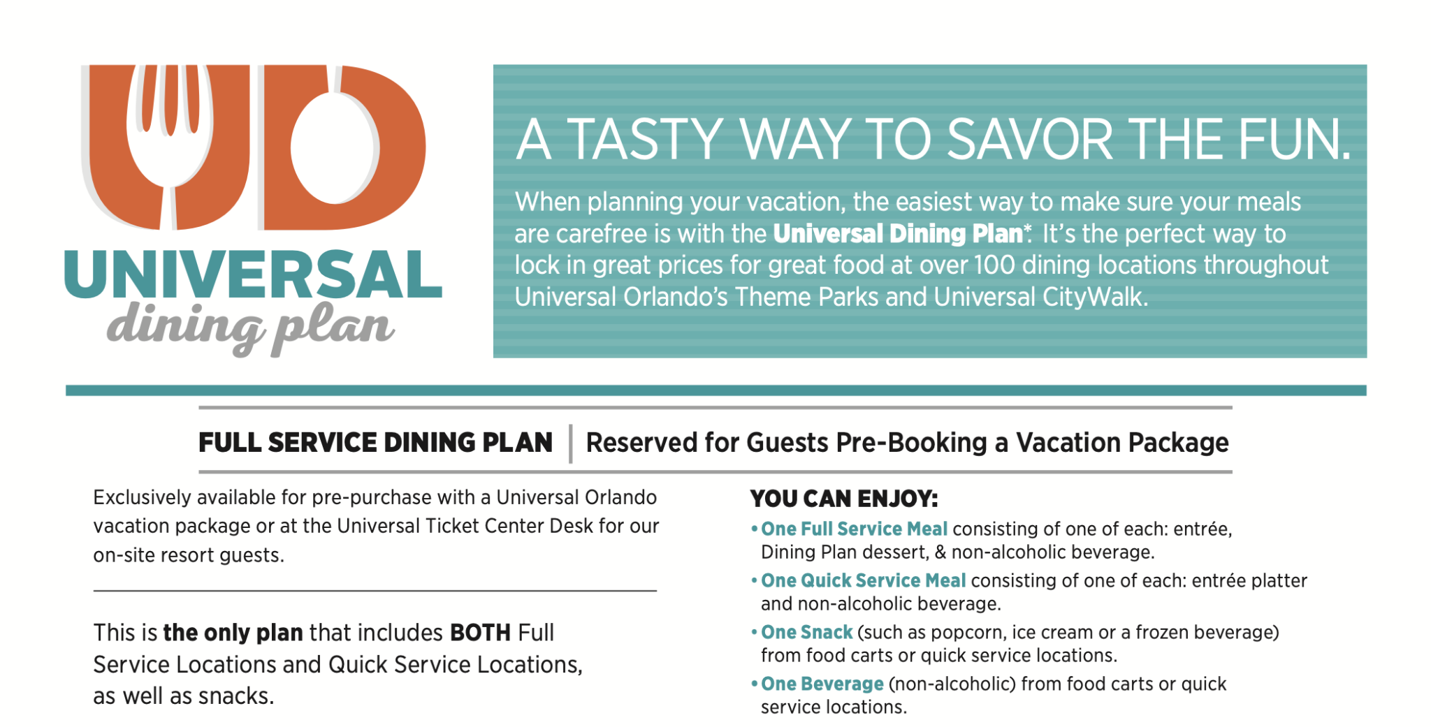 Universal Orlando Dining Plans - Embrace The Magic Travel