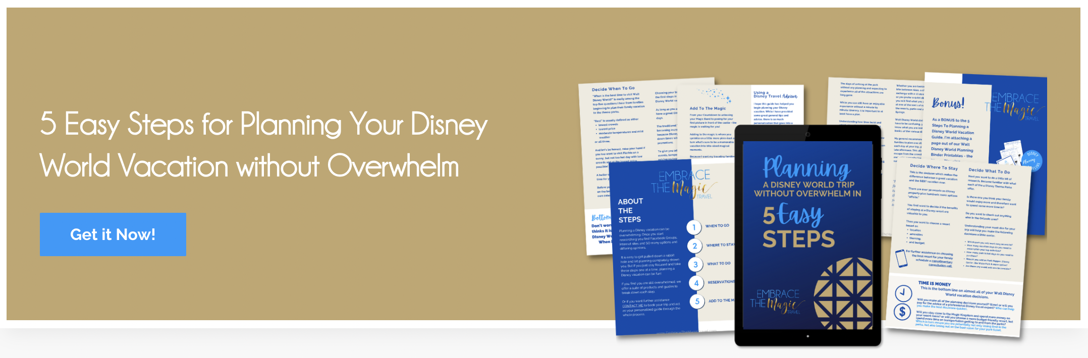 5 Easy Steps to planning your Disney Vacation